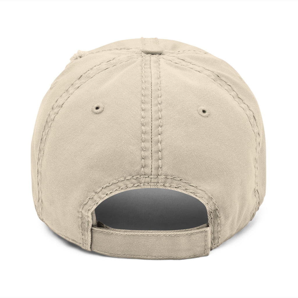 Distressed Embroidered 'Auraless' Dad Hat – Vintage Washed Baseball Cap