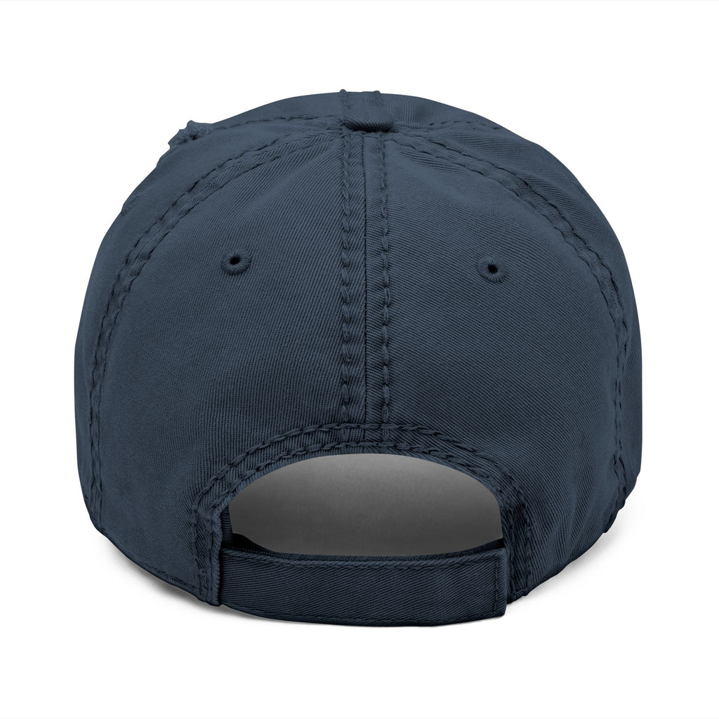 Distressed Embroidered 'Auraless' Dad Hat – Vintage Washed Baseball Cap